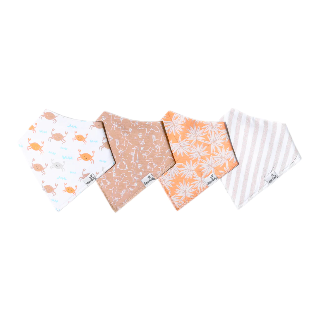 Copper Pearl Baby Bandana Bib 4-pack Set | Tide