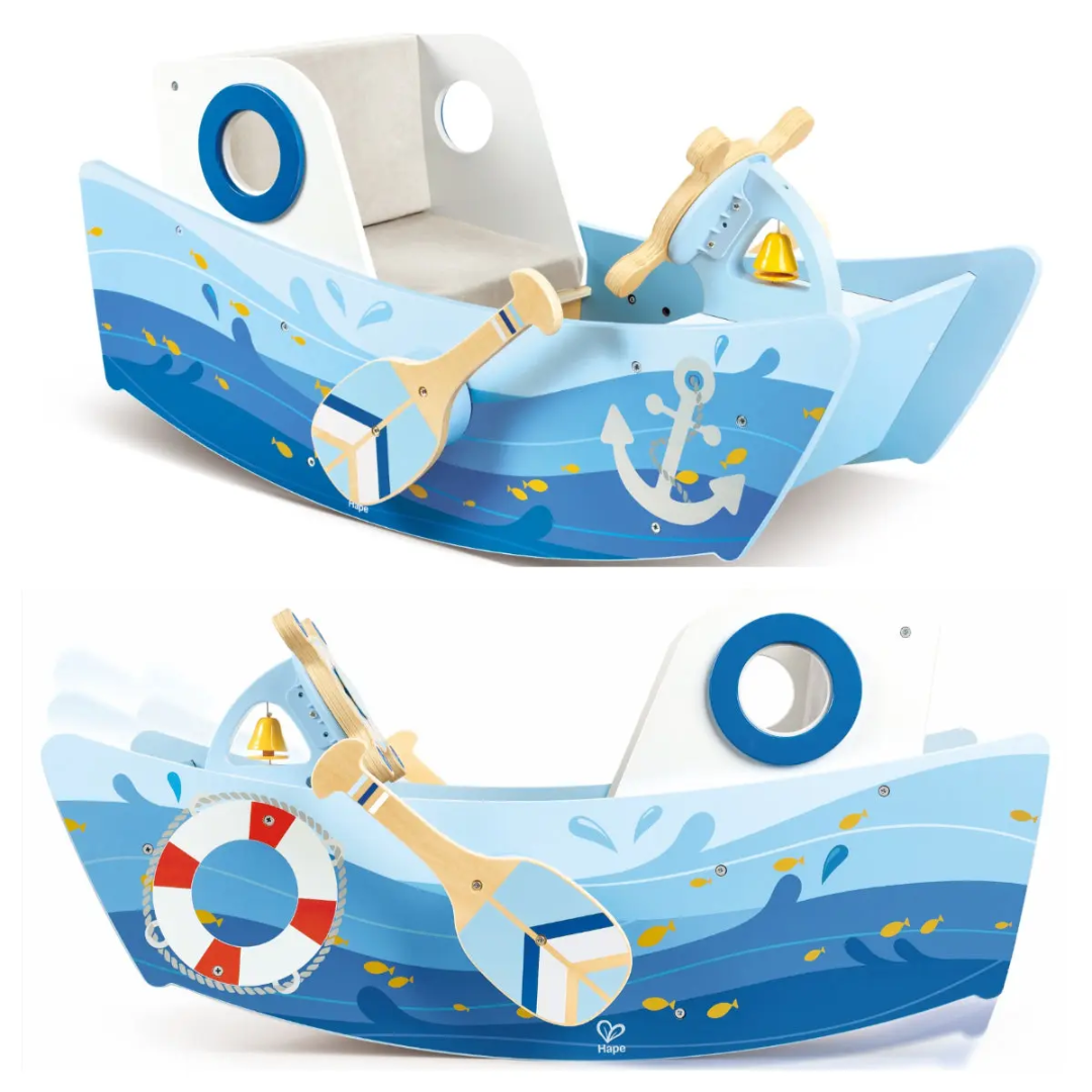 Hape Captain's Wooden Rocking Boat (in store excluisve)
