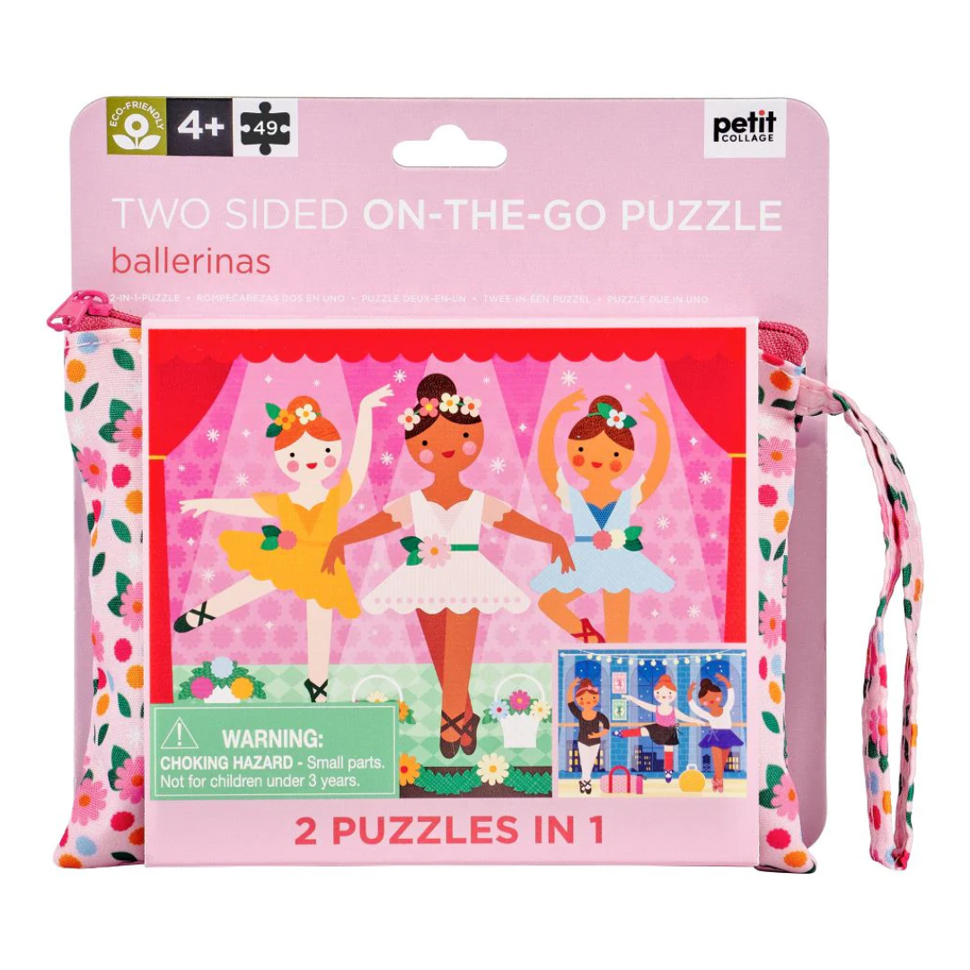 petit collage On-The-Go Two Sided Puzzle: Ballerina