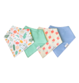 Copper Pearl Baby Bandana Bib 4-Pack Set |  Veggies