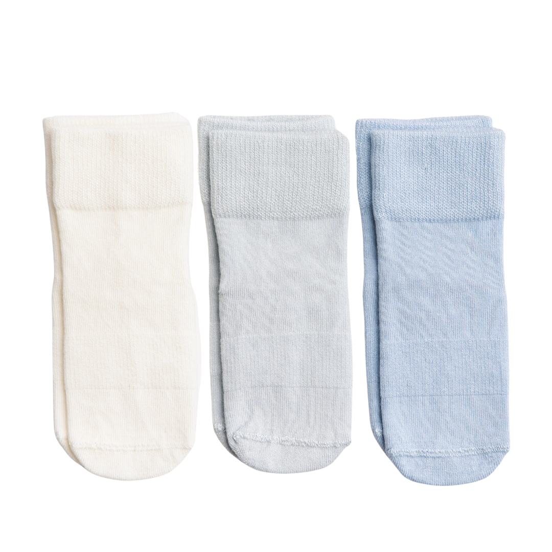 Squid Socks Bamboo Squid Socks - Casen Collection | Ivory Powder Baby Blue