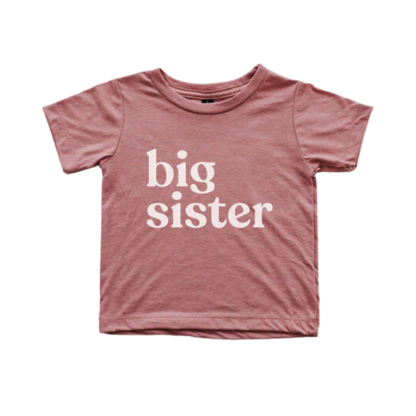 Gladfolk Mauve Big Sister Kids Tee