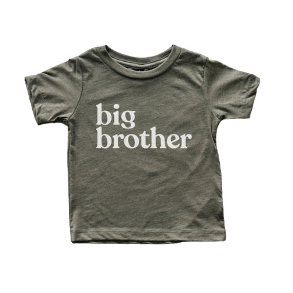 Gladfolk Olive Big Brother Kids Tee