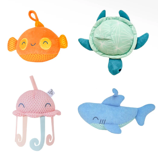 Copper Pearl Oceana Plush Bath Toy Set