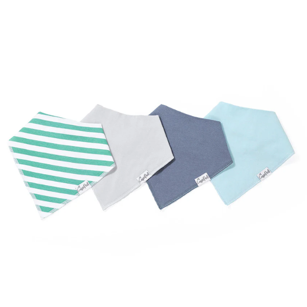 Copper Pearl Baby Bandana Bib 4-pack Set | Oxford