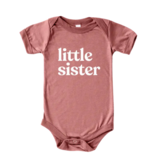 Gladfolk Little Sister Modern Baby Bodysuit | Mauve Pink