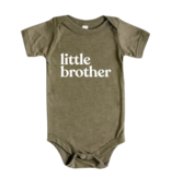 Gladfolk Little Brother Modern Baby Bodysuit | Olive Green