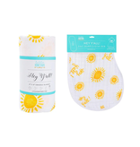 Little Hometown Hey Y'all Gift Bundle: Bamboo Muslin Swaddle Blanket and Bib