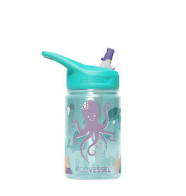 EcoVessel 12 oz Splash Kids Tritan BPA-Free Free Water Bottle with Flip Straw Lid