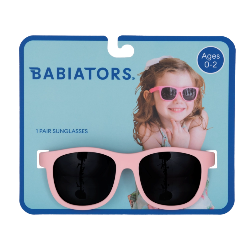 Babiators Light Pink Wayfarer Kids UV Sunglasses Hangtag ZukaBaby