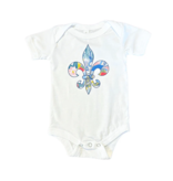 Little Hometown Louisiana Fleur de Lis Onesie
