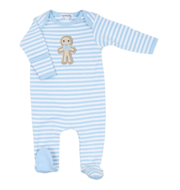 Magnolia Baby Gingerbread Land Lap Footie - Blue