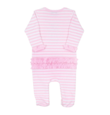 Magnolia Baby Gingerbread Land Ruffle Lap Footie - Pink