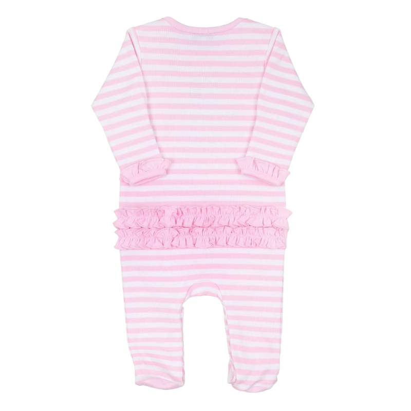 Magnolia Baby Gingerbread Land Ruffle Lap Footie - Pink
