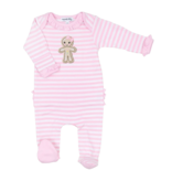 Magnolia Baby Gingerbread Land Ruffle Lap Footie - Pink