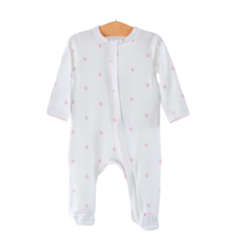 Nola Tawk Baby Basics: Pink Fleur de Lis Organic Cotton Pajamas