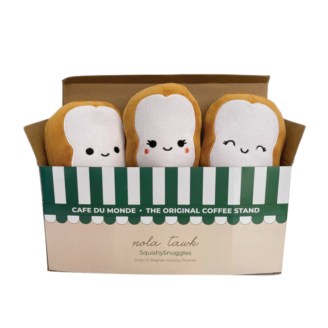 Nola Tawk Beignets SquishySnuggles Plush Gift Set