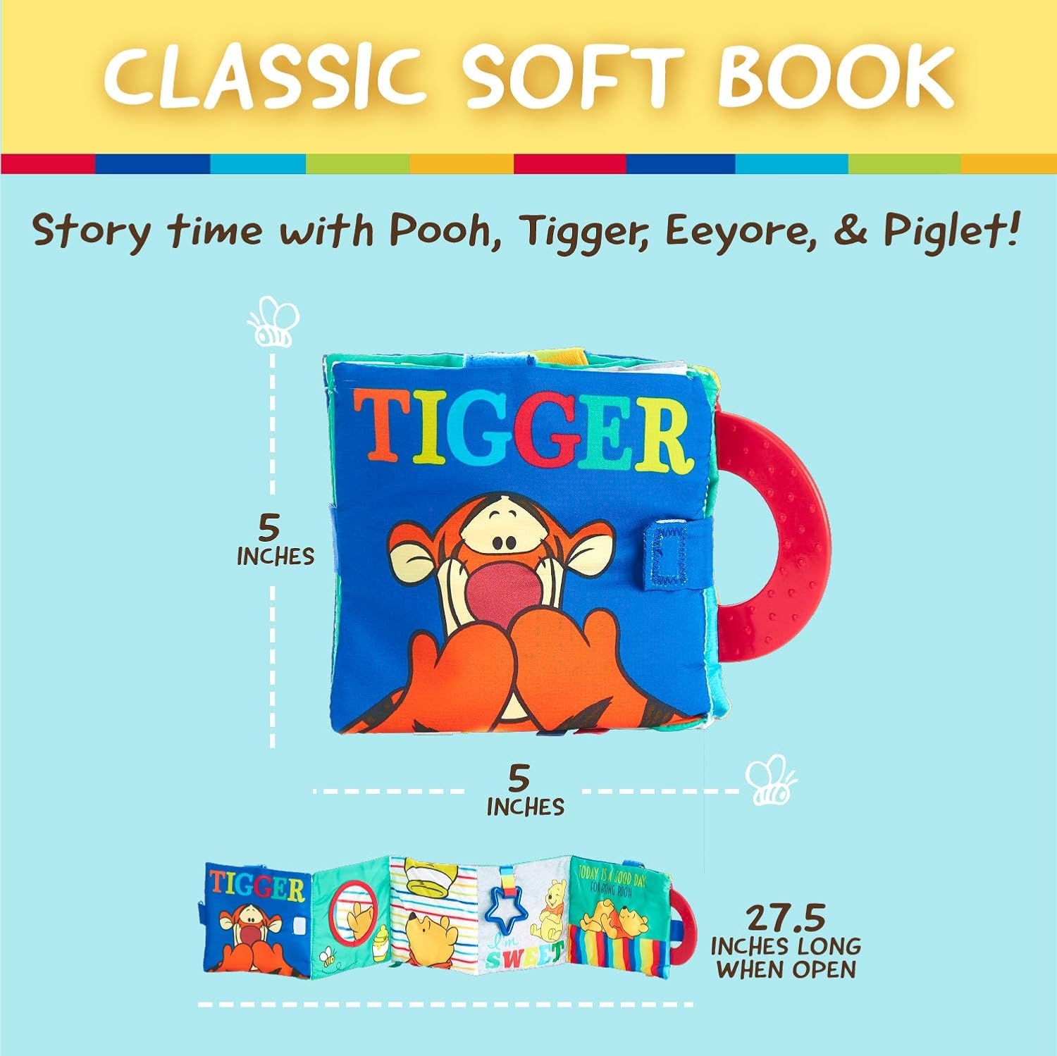 Kids Preferred Winnie the Pooh Accordion Soft Sensory Book
