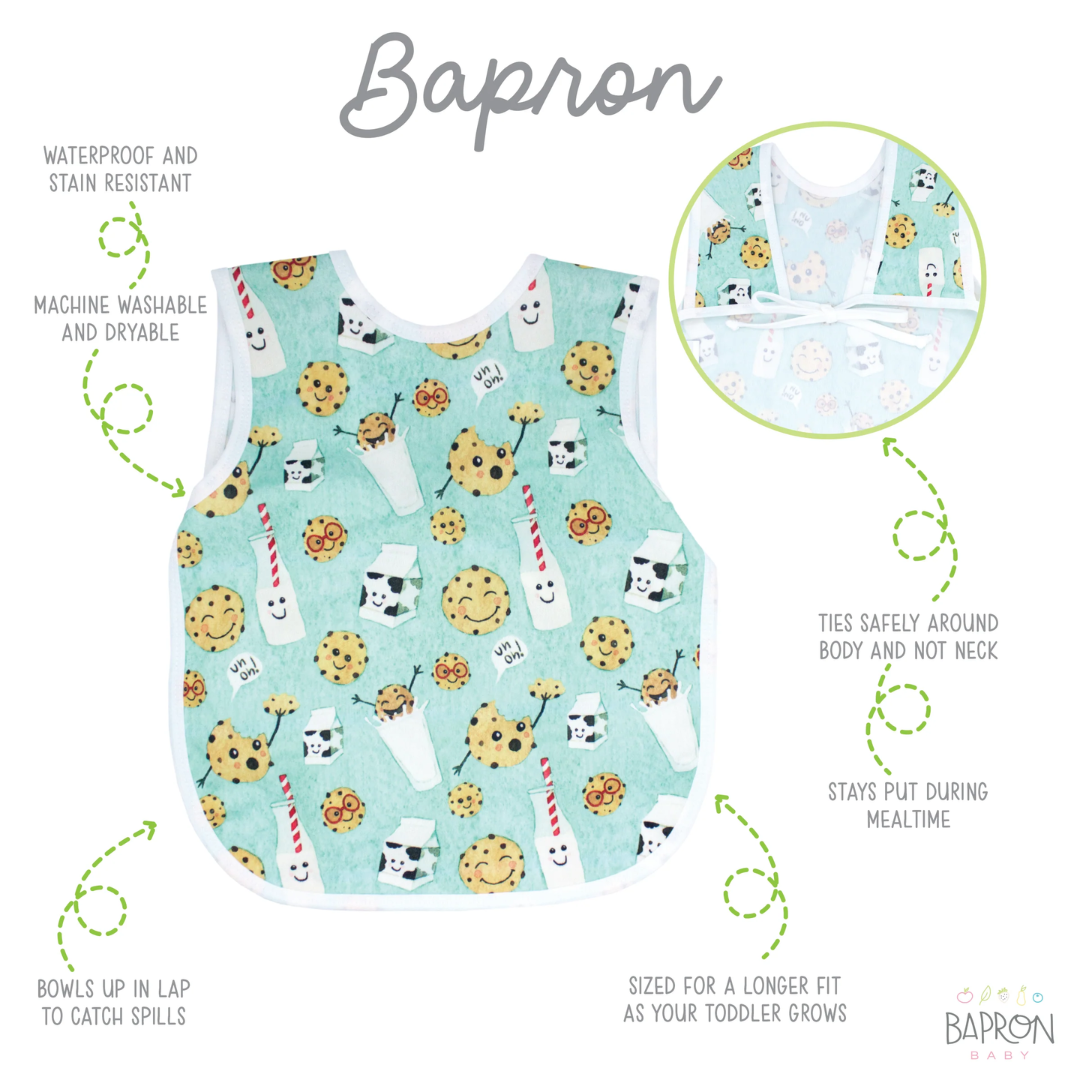 BapronBaby Bapron Bib Apron | Toddler (6m-3T) cookies and milk
