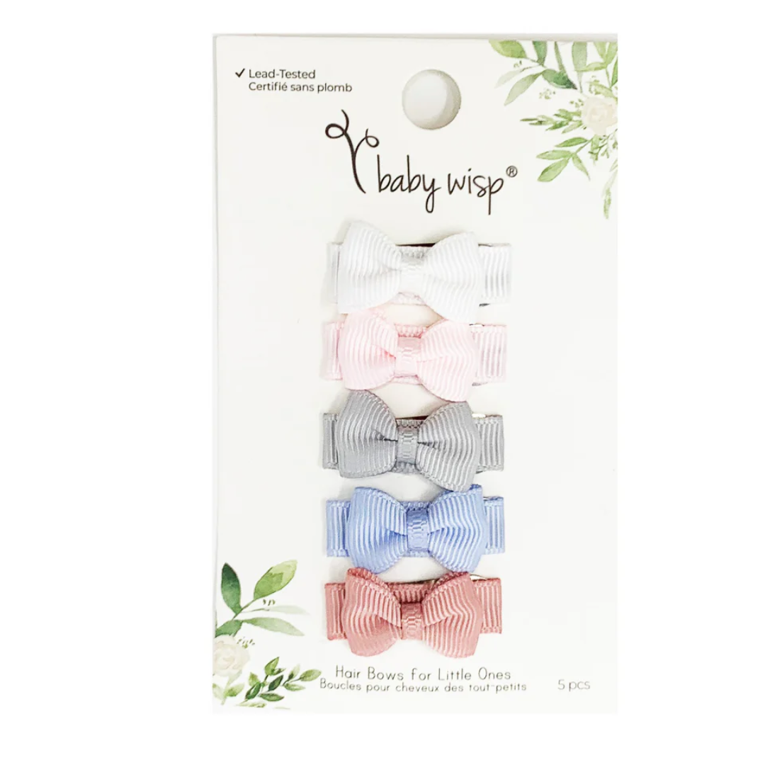 Baby Wisp Tiny Tuxedo Snap Clip 5 Piece Gift Set | Pixie