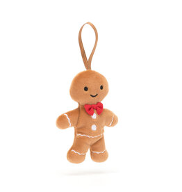 Jellycat Jellycat Festive Folly Gingerbread Fred Plush Ornament