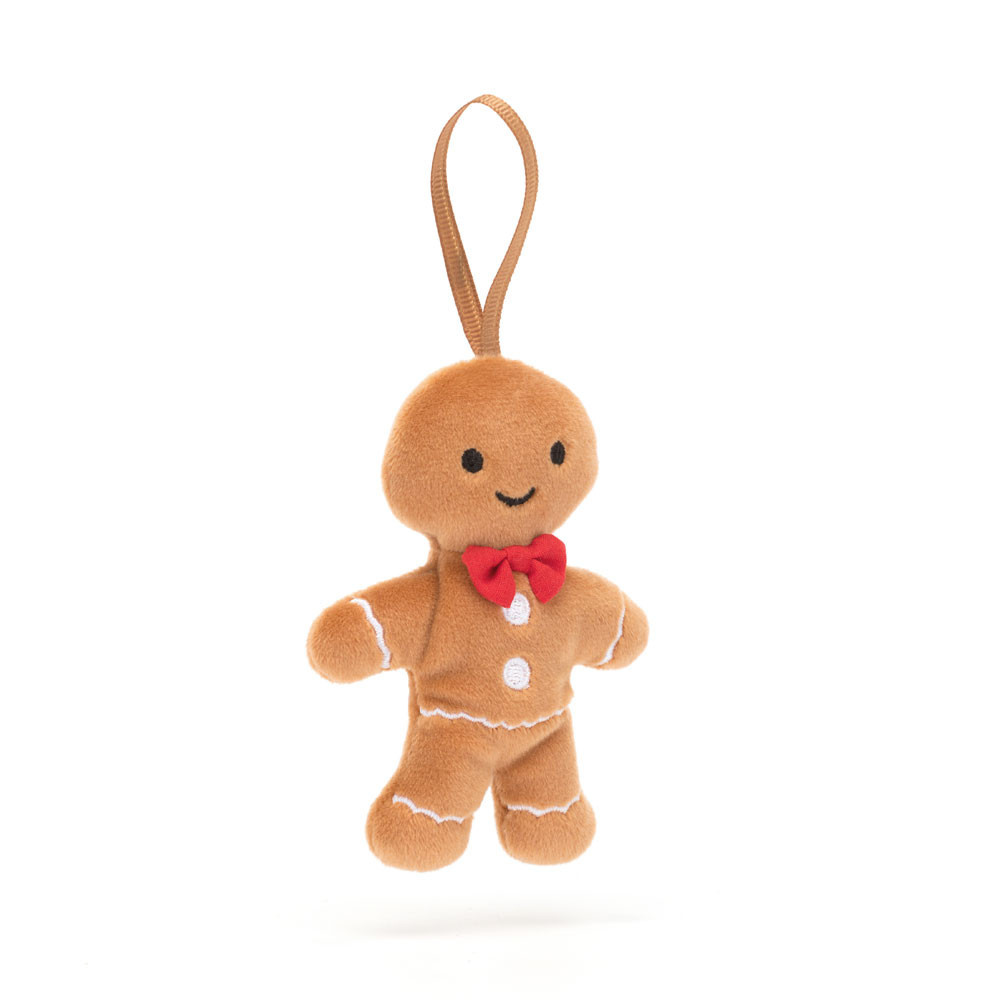 Jellycat Jellycat Festive Folly Gingerbread Fred Plush Ornament