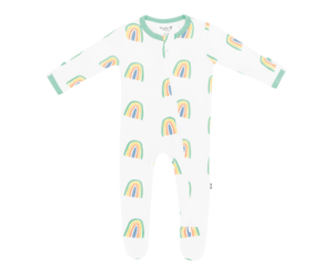 Kyte Baby Zippered Footie - Wasabi Rainbow Kyte Baby Zippered Footie - Wasabi Rainbow