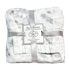 Maison Nola Storyland Toile Cloud Reversible Bamboo Blanket