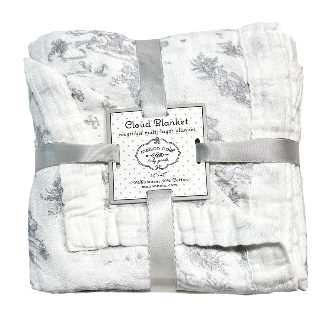 Maison Nola Storyland Toile Reversible Bamboo Cloud Blanket