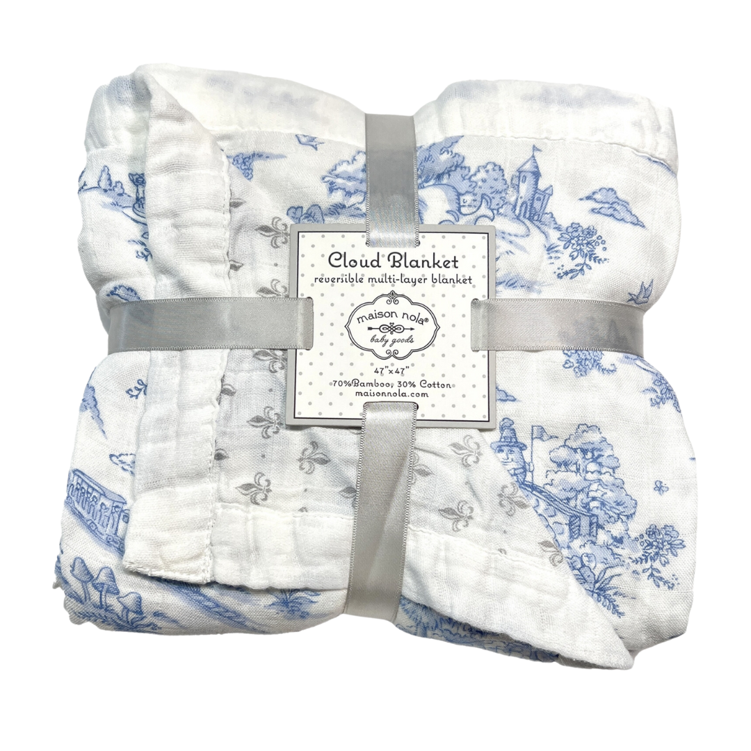 Maison Nola Storyland Toile Reversible Bamboo Cloud Blanket