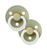 BIBS BIBS Natural Rubber Round Pacifier 2-pack | Sage GLOW | Sage GLOW