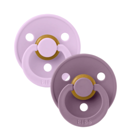 BIBS BIBS  Anatomical Natural Rubber Pacifier (2 Pack) | Violet Sky | Mauve