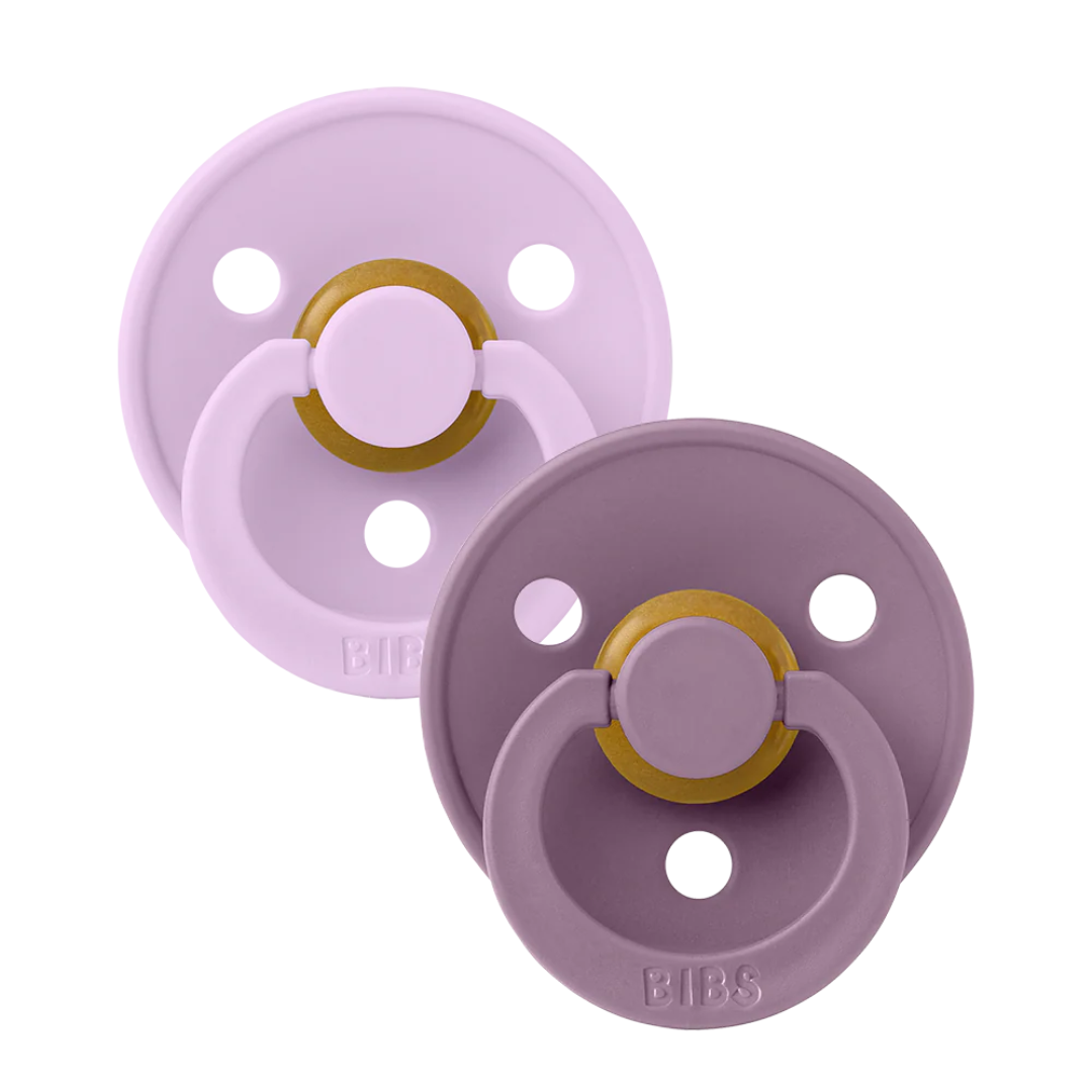 BIBS BIBS  Anatomical Natural Rubber Pacifier (2 Pack) | Violet Sky | Mauve