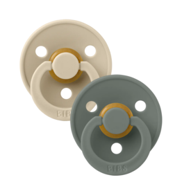BIBS BIBS  Anatomical Natural Rubber Pacifier (2 Pack) | Vanilla | Pine