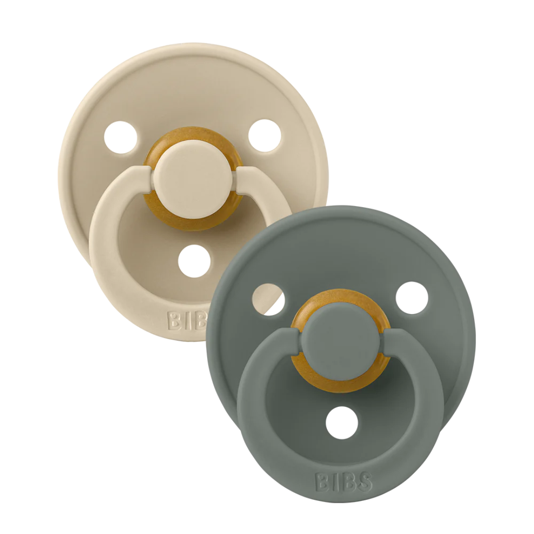 BIBS BIBS  Anatomical Natural Rubber Pacifier (2 Pack) | Vanilla | Pine