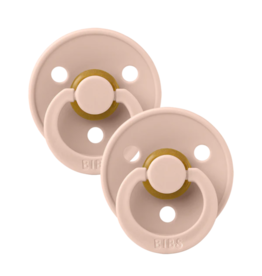 BIBS BIBS Original Natural Rubber Round Pacifier (2 Pack) | Blush | Blush