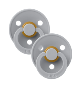 BIBS BIBS Original Natural Rubber Round Pacifier (2 Pack) | Cloud | Cloud