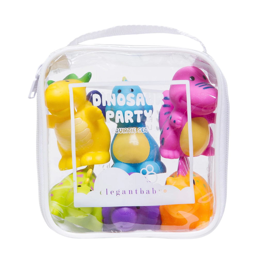 Elegant Baby Dinosaur Party Squirtie Bath Toys