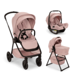 Nuna NUNA Triv Next Stroller + Pipa Aire RX Car Seat + RELX Base + Lytl Bassinet Travel System Bundle | Thistle