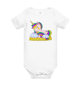 Little Hometown Mardi Gras Unicorn Cotton Onesie