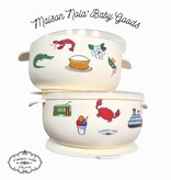 Maison Nola NOLA Foodie Deluxe Gift Bundle| Silicone Sippy Cup | Suction Bowl | Bucket Bib