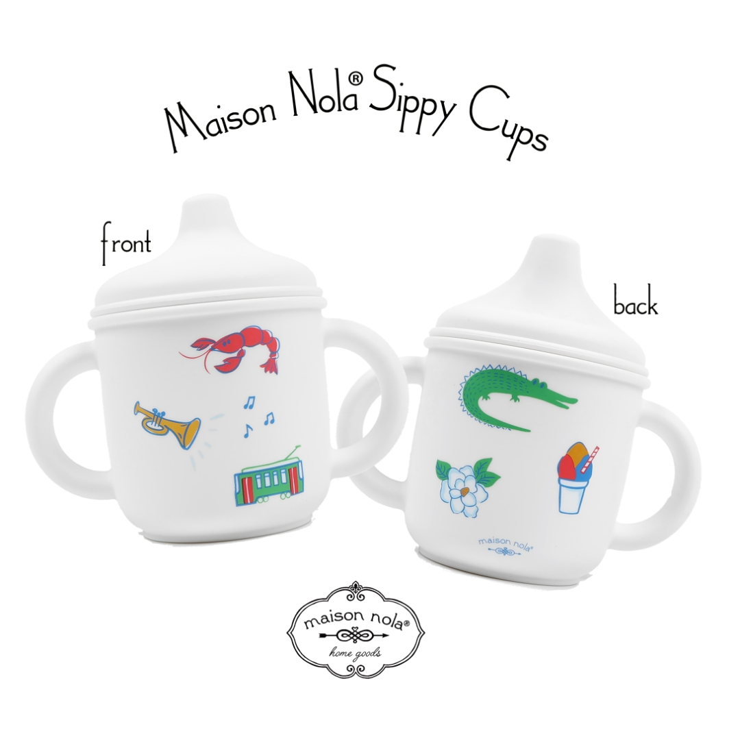 Maison Nola NOLA Foodie Deluxe Gift Bundle| Silicone Sippy Cup | Suction Bowl | Bucket Bib