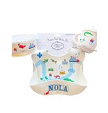 Maison Nola NOLA Foodie Deluxe Gift Bundle| Silicone Sippy Cup | Suction Bowl | Bucket Bib