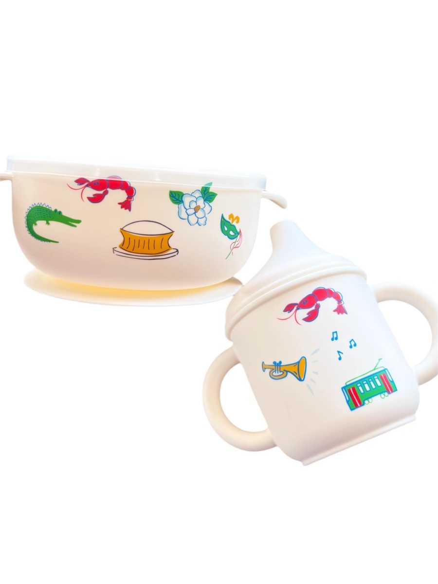 Maison Nola NOLA Foodie Gift Bundle | Silicone Sippy Cup | Suction Bowl
