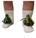 petit vivie Mardi Gras Tassel Socks