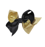 Beyond Creations, LLC Black & Gold Crisscross Bow