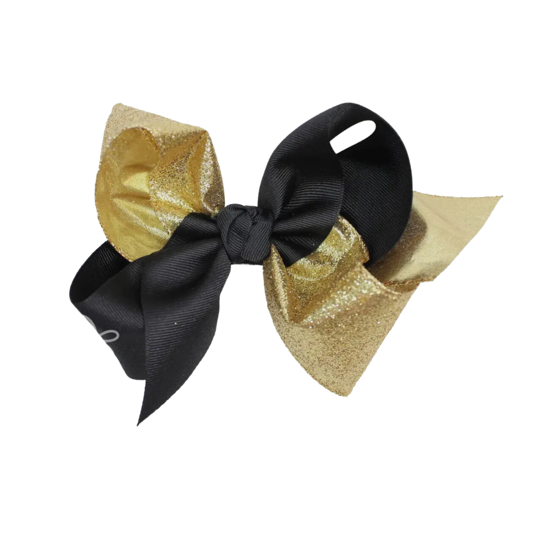 Beyond Creations, LLC Black & Gold Crisscross Bow