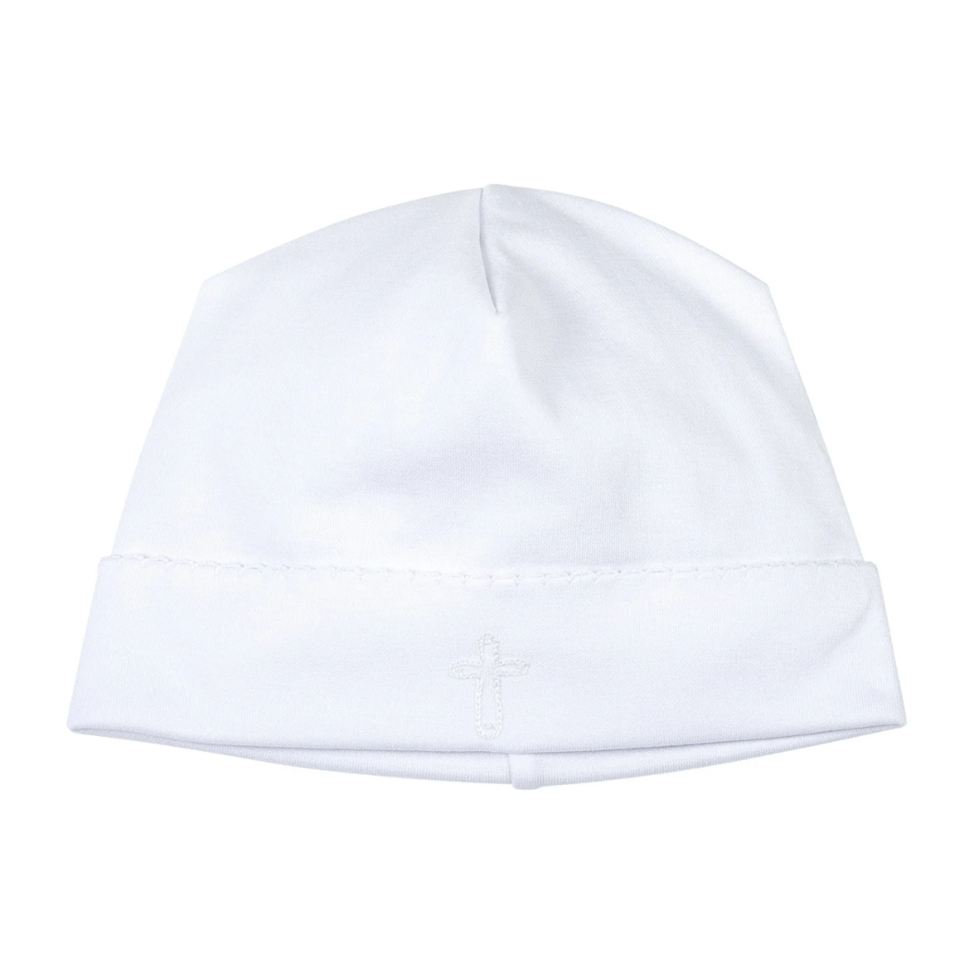 Magnolia Baby Blessed Pima Smocked White Hat