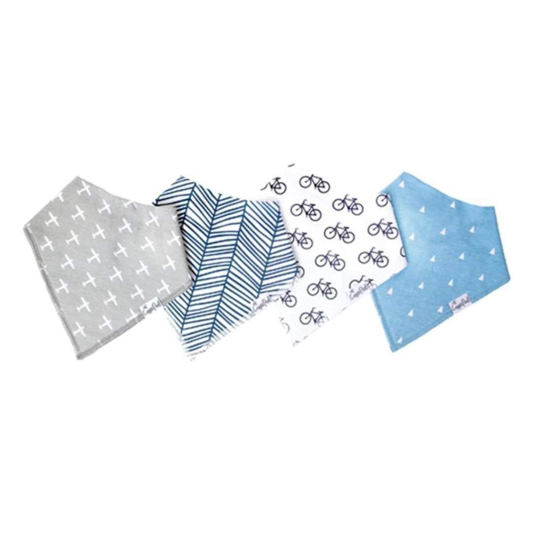 Copper Pearl Baby Bandana Bib 4-pack Set |Cruise