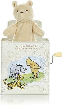 Kids Preferred Classic Winnie The Pooh Toy Bundle | Jack in the Box with Soft Sensory Book